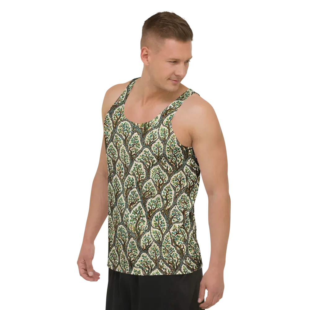 Verdant Filigree on Men's Tank Top — Left Front