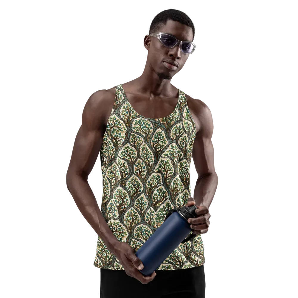 Verdant Filigree on Men's Tank Top — Front