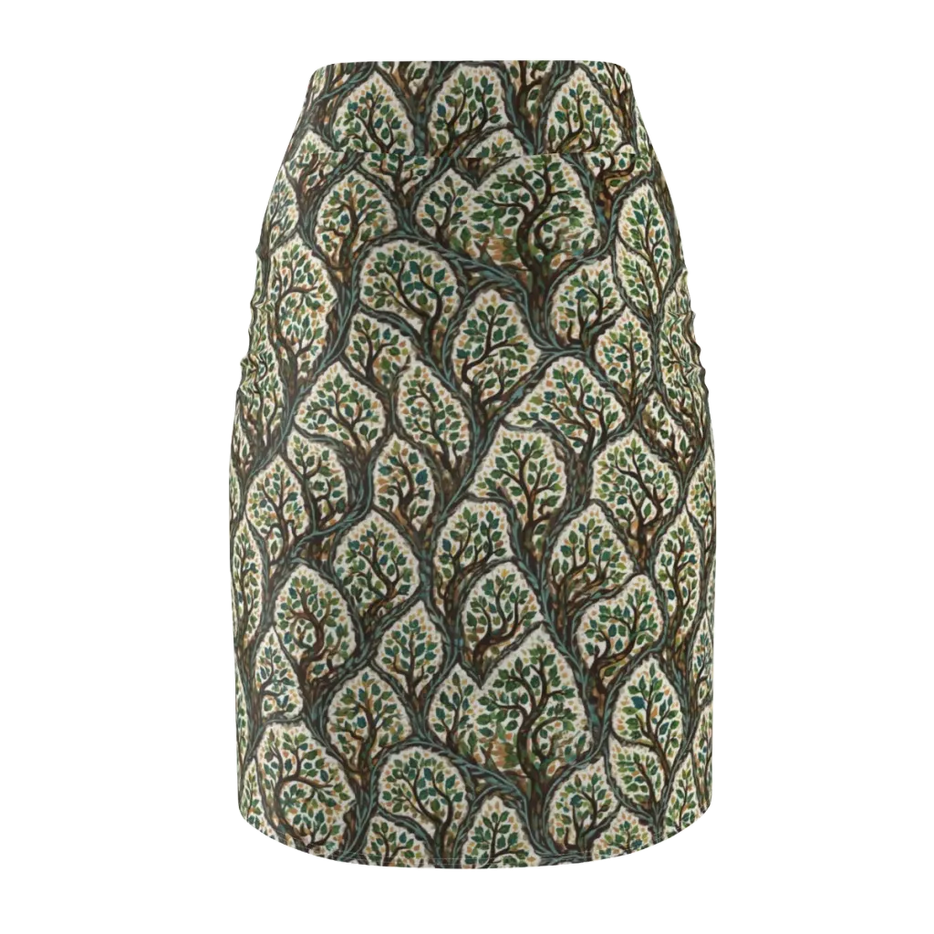 Verdant Filigree on Pencil Skirt — Back