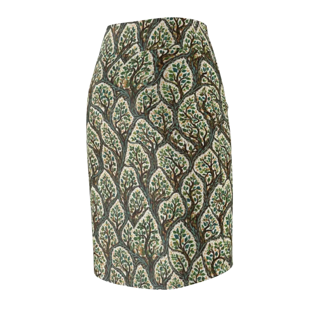 Verdant Filigree on Pencil Skirt — Back Side