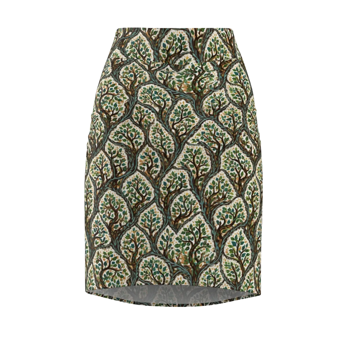 Verdant Filigree on Pencil Skirt — Front