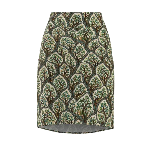 Verdant Filigree on a Pencil Skirt