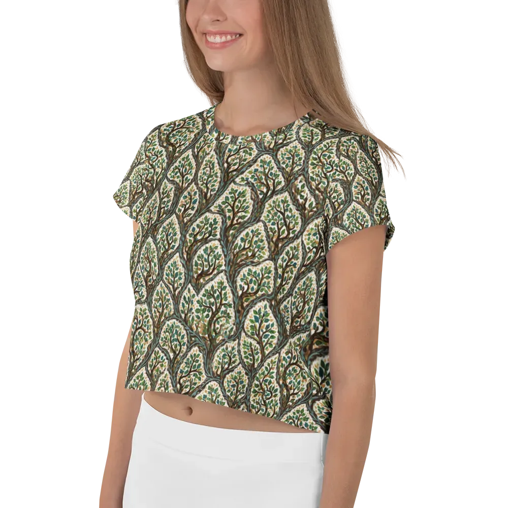 Verdant Filigree on Crop Tee — Left