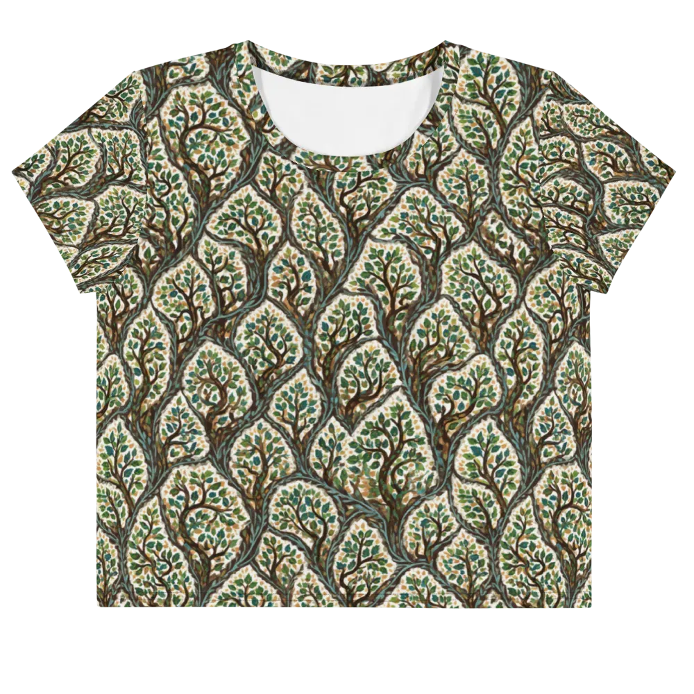 Verdant Filigree on Crop Tee — Front