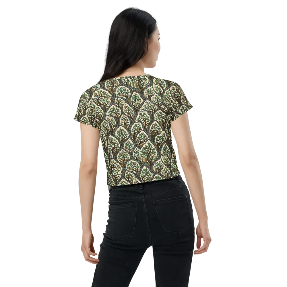 Verdant Filigree on Crop Tee — Back