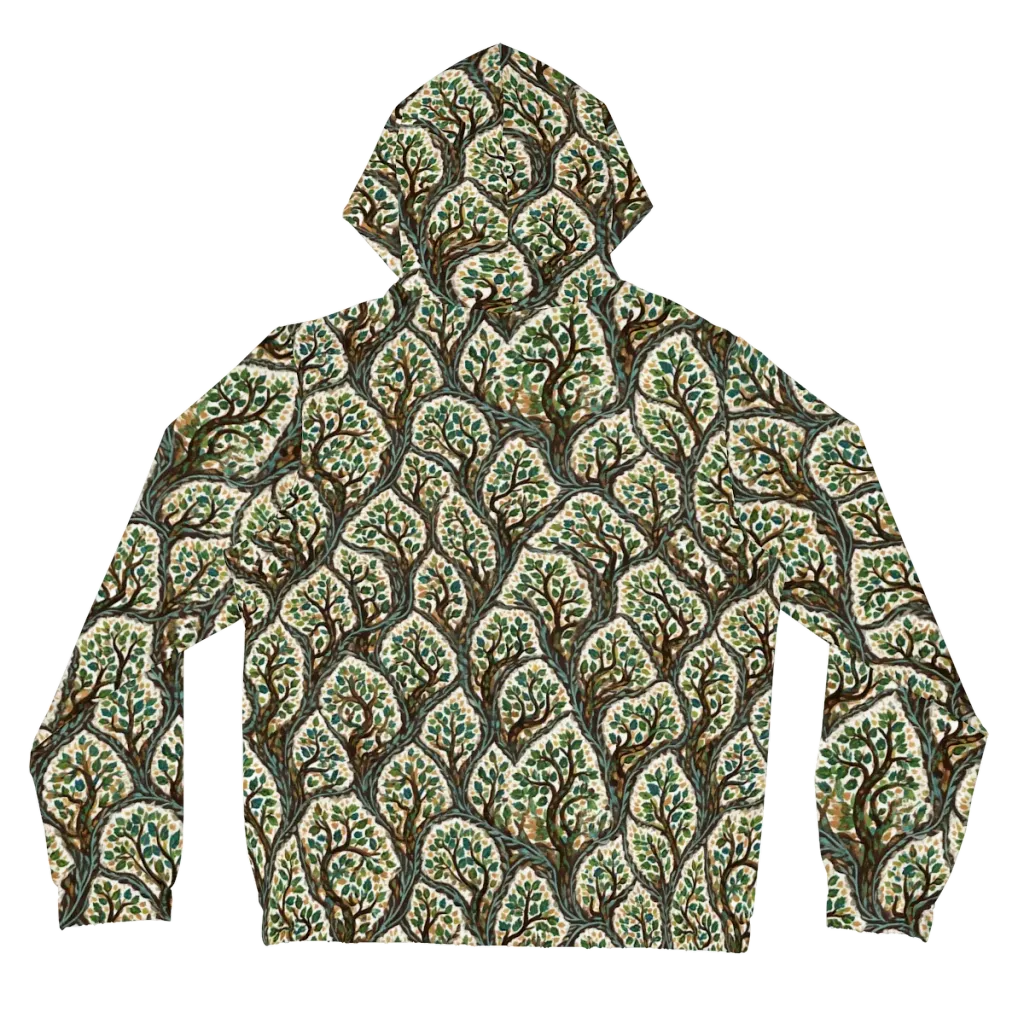 Verdant Filigree on Women's Full-Zip Hoodie — Back