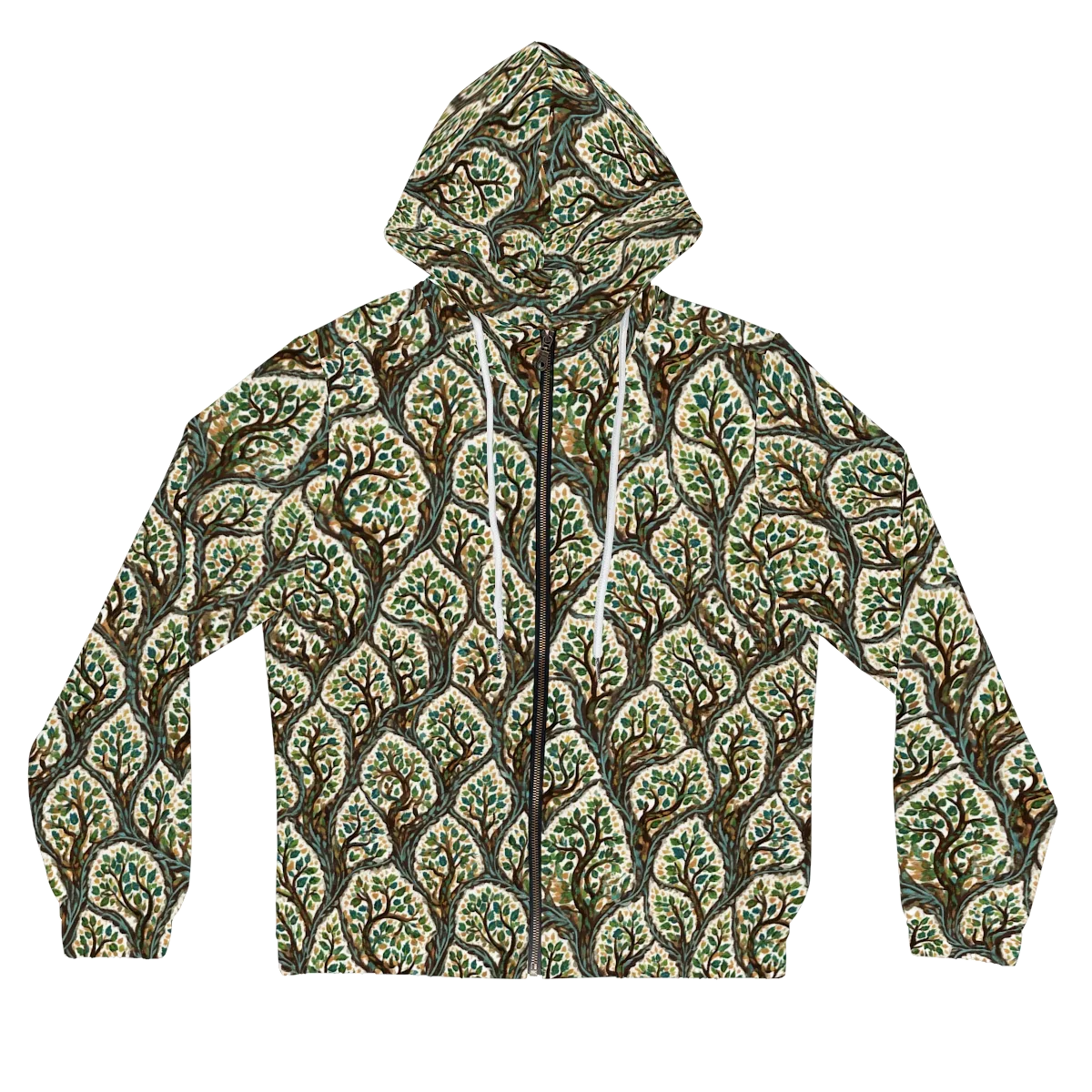Verdant Filigree on Women's Full-Zip Hoodie — Front
