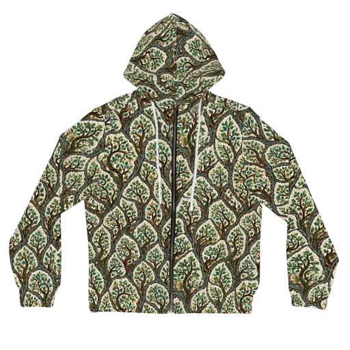 Verdant Filigree on a Women's Full-Zip Hoodie