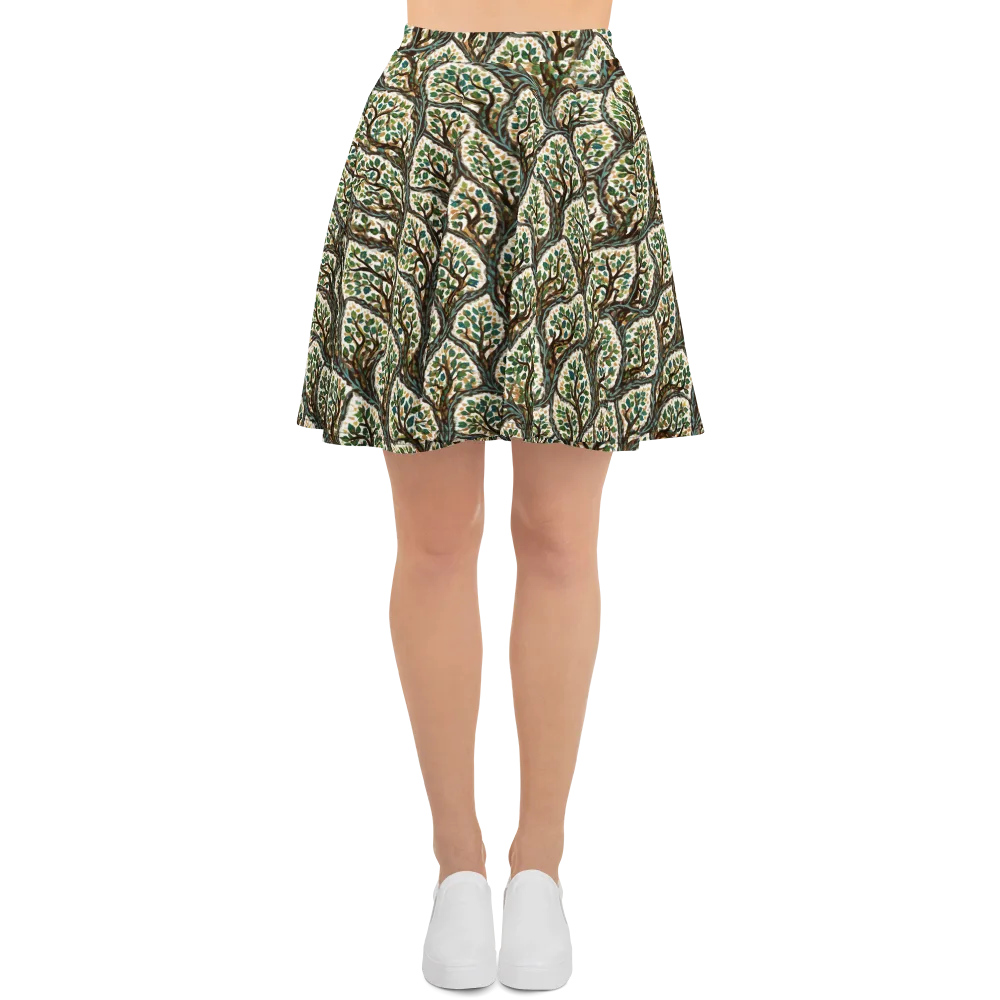 Verdant Filigree on Skater Skirt — Front