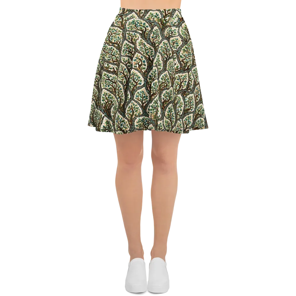 Verdant Filigree on Skater Skirt — Front