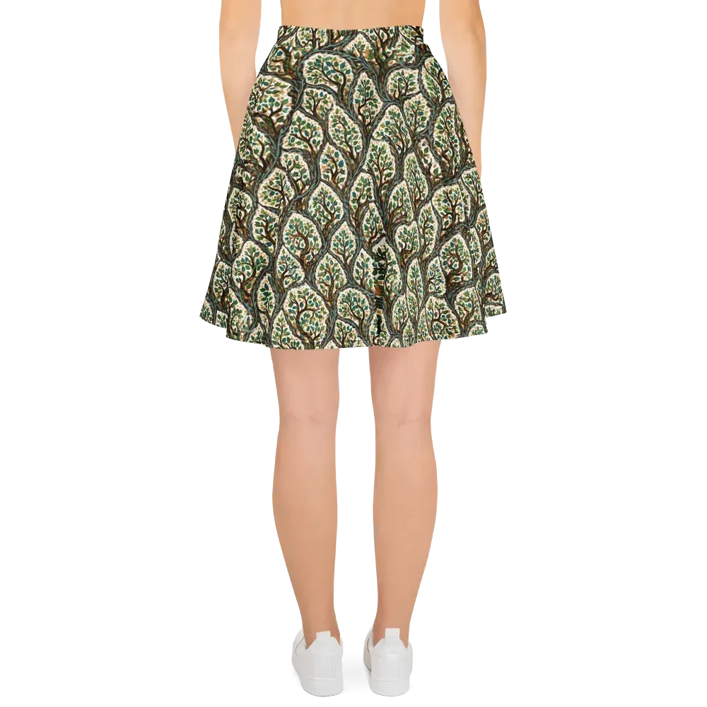 Verdant Filigree on Skater Skirt — Back