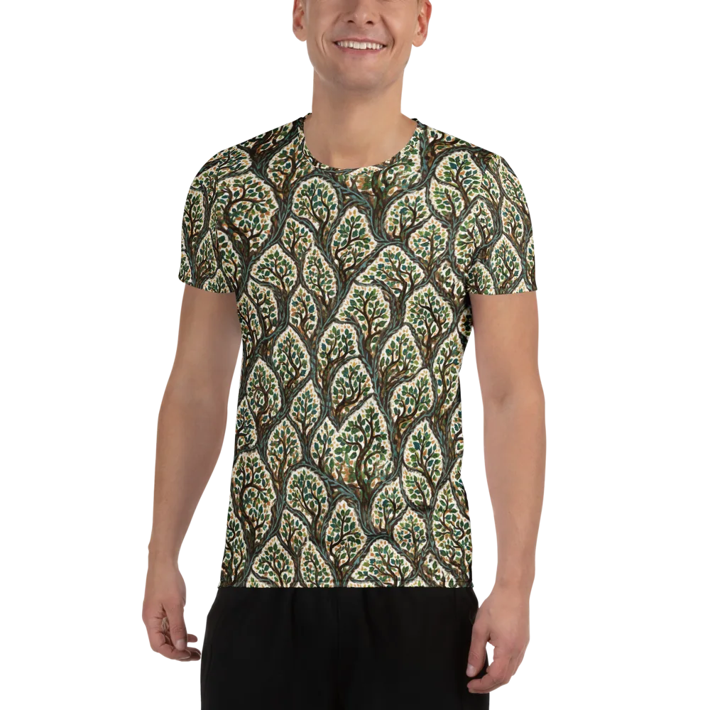Verdant Filigree on Men's Athletic T-Shirt — Front