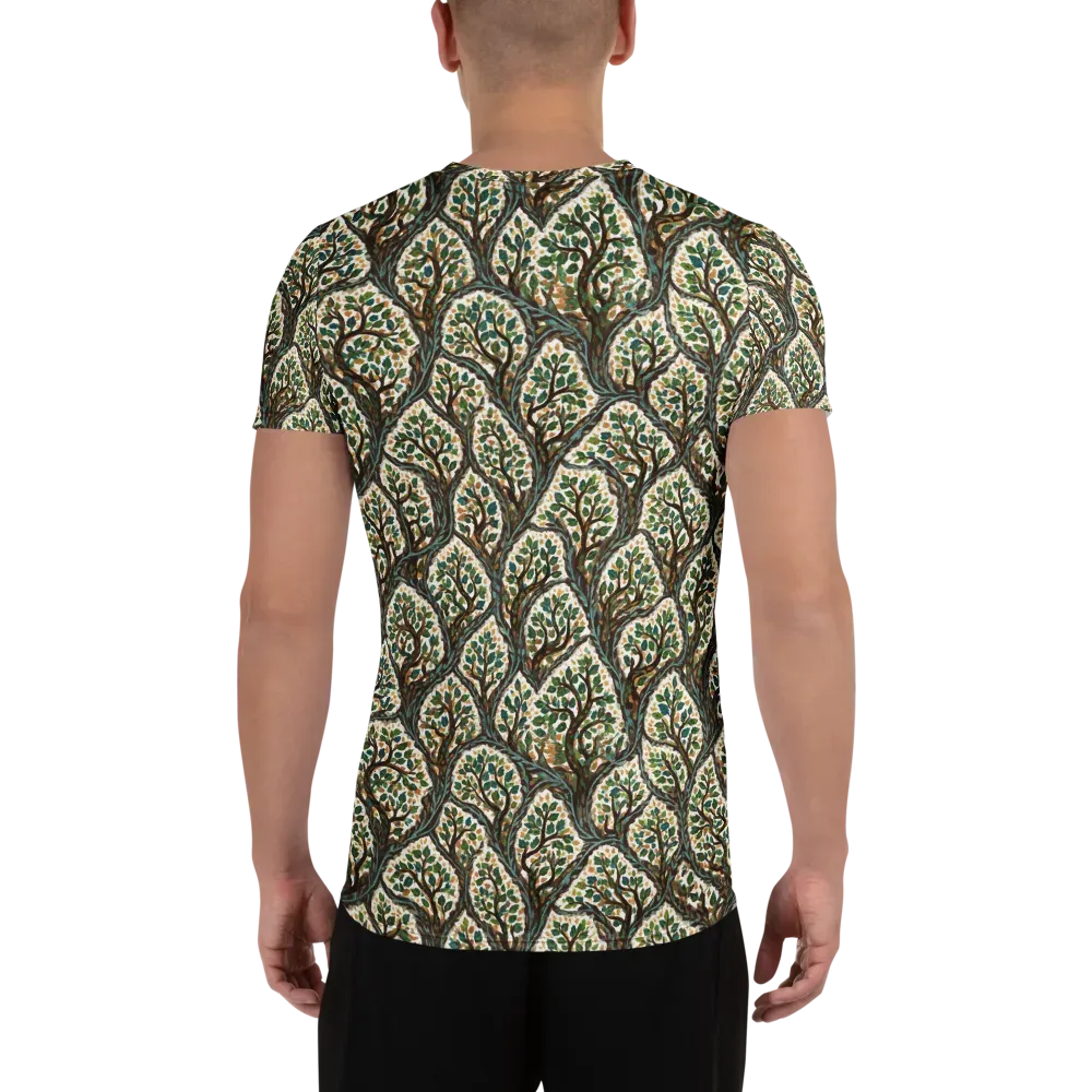 Verdant Filigree on Men's Athletic T-Shirt — Back
