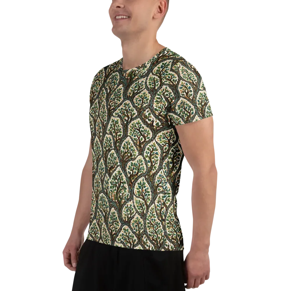 Verdant Filigree on Men's Athletic T-Shirt — Left