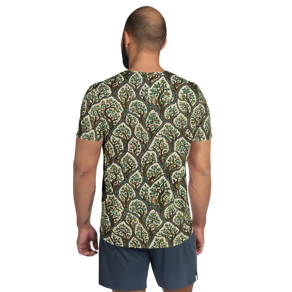 Verdant Filigree on Men's Athletic T-Shirt — Back