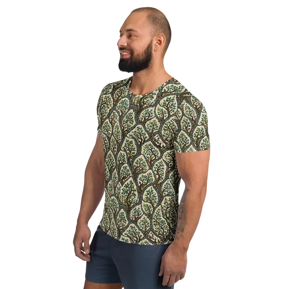 Verdant Filigree on Men's Athletic T-Shirt — Left
