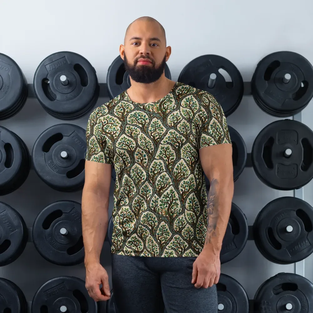 Verdant Filigree on Men's Athletic T-Shirt — Front