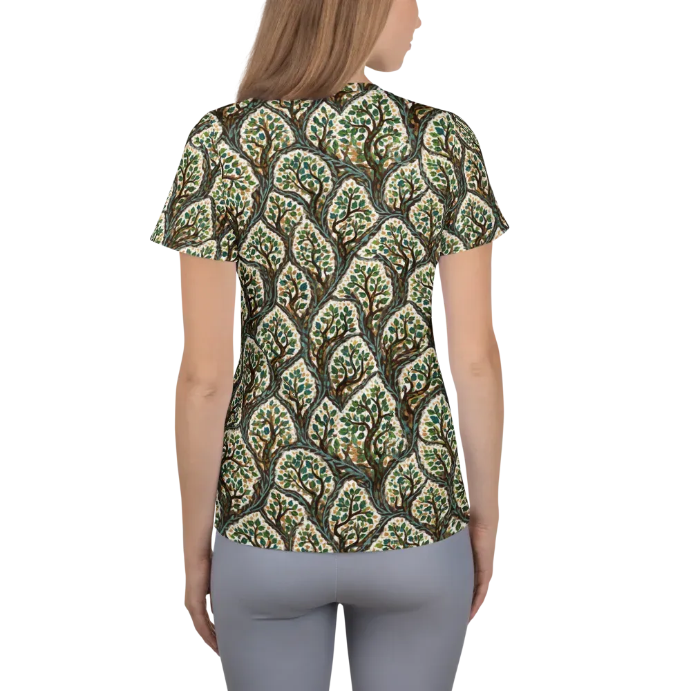 Verdant Filigree on Women's Athletic T-Shirt — Back