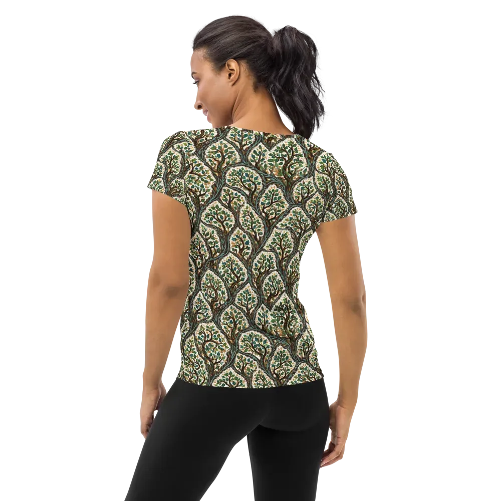 Verdant Filigree on Women's Athletic T-Shirt — Back