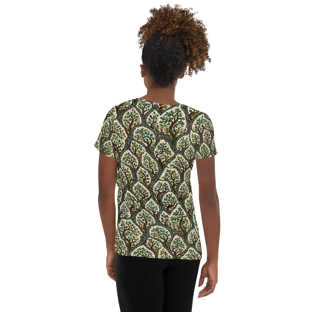 Verdant Filigree on Women's Athletic T-Shirt — Back