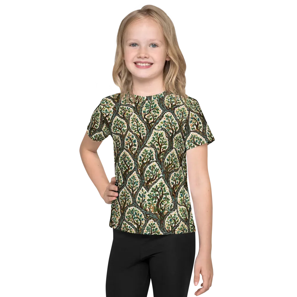 Verdant Filigree on Kids Crew Neck T-Shirt — Front