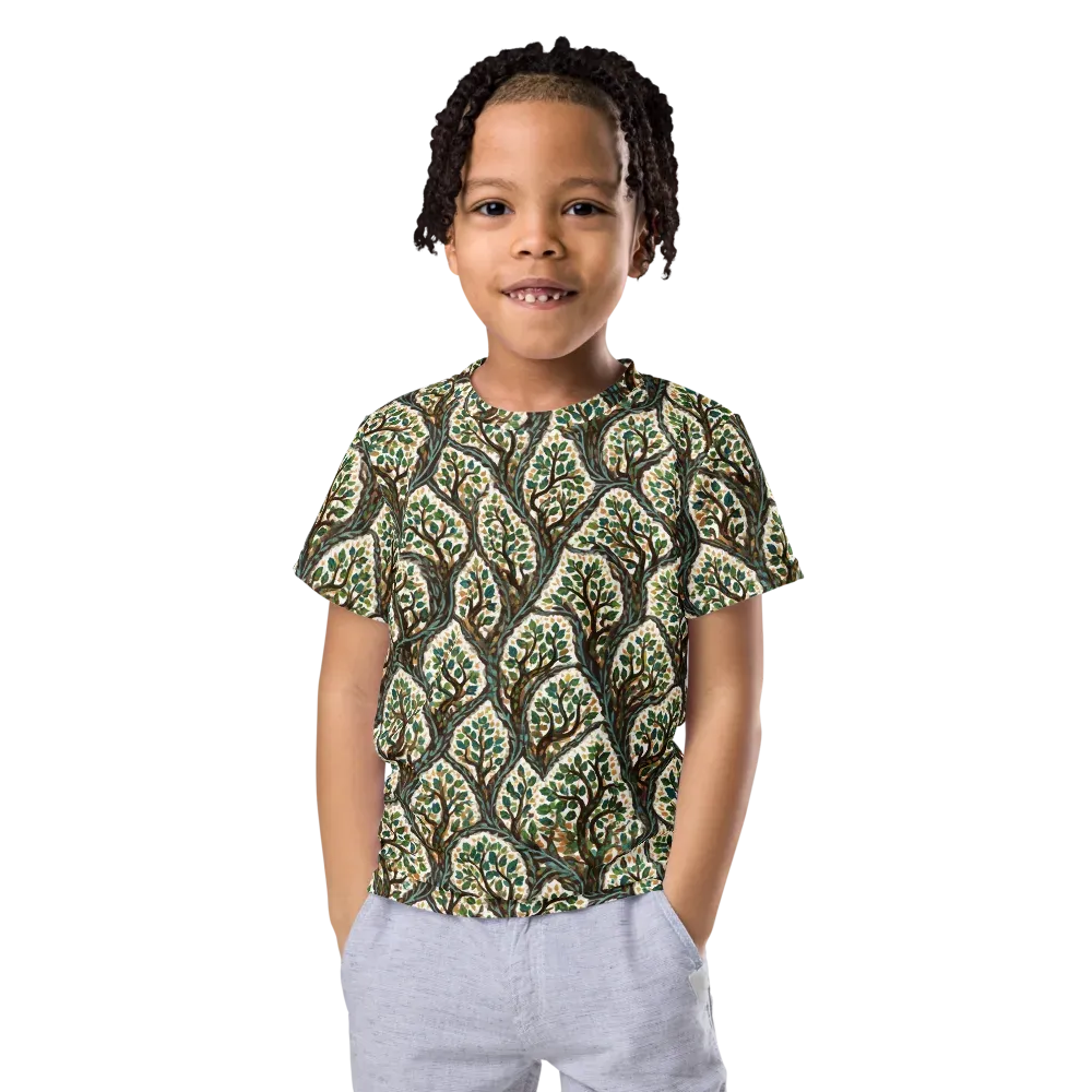Verdant Filigree on Kids Crew Neck T-Shirt — Front
