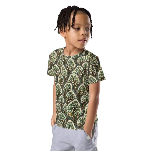 Verdant Filigree on a Kids Crew Neck T-Shirt