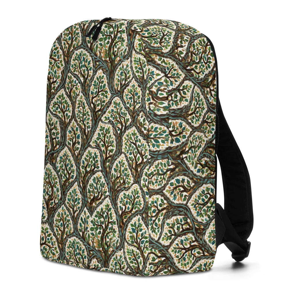 Verdant Filigree on Minimalist Backpack — Left