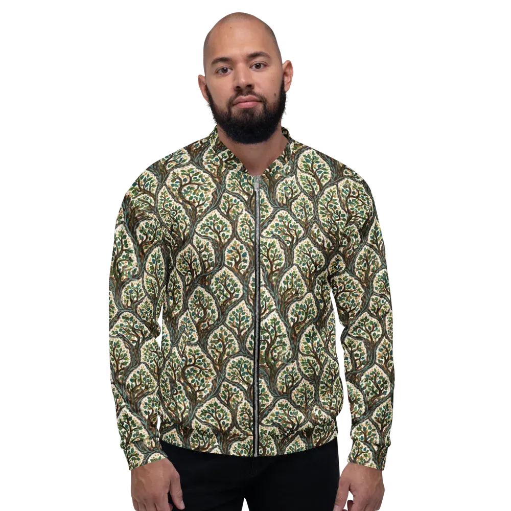 Verdant Filigree on Bomber Jacket — Front