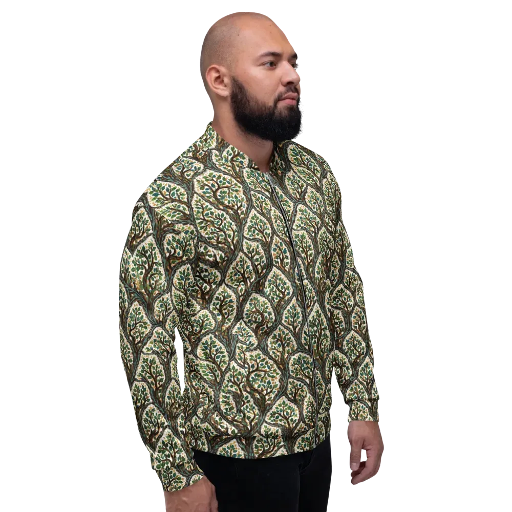 Verdant Filigree on Bomber Jacket — Right