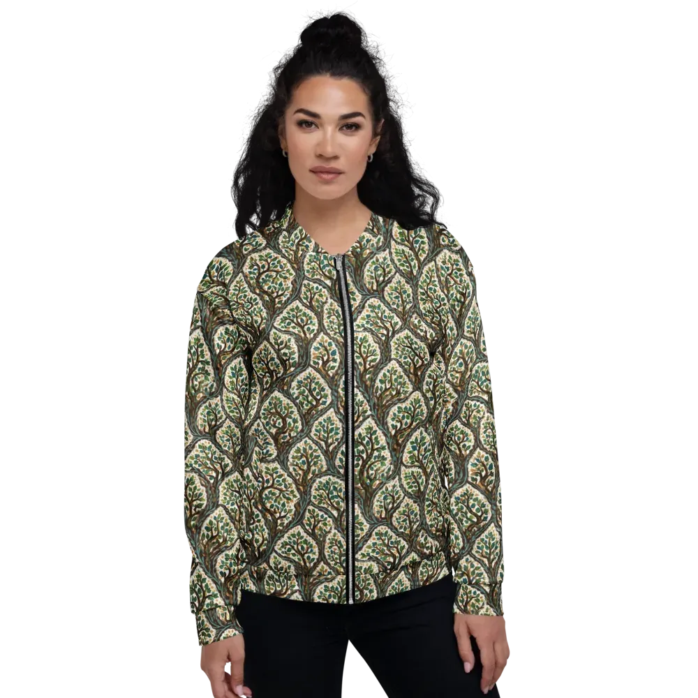Verdant Filigree on Bomber Jacket — Front