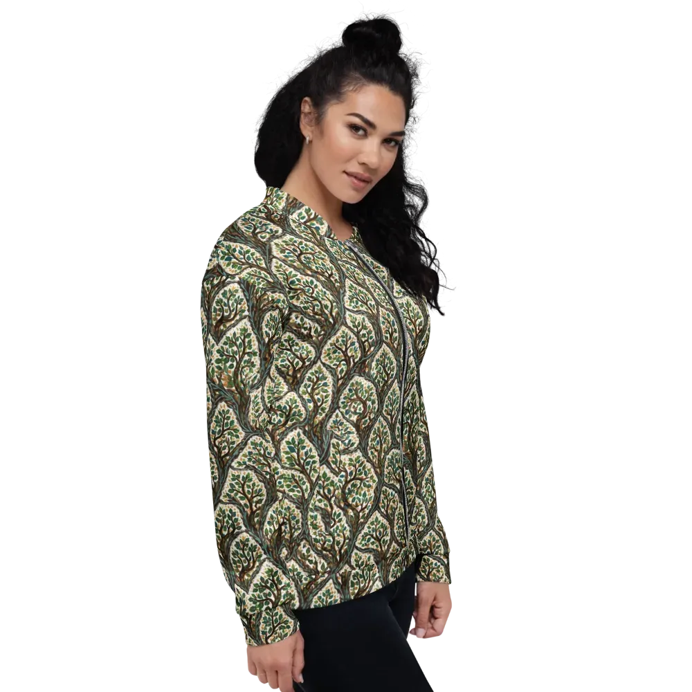 Verdant Filigree on Bomber Jacket — Right