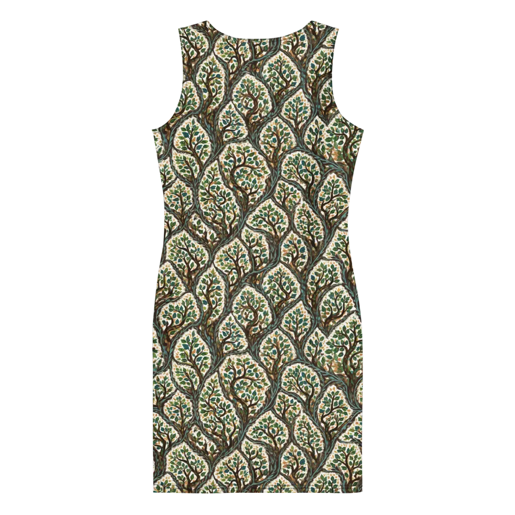Verdant Filigree on Bodycon Dress — Back