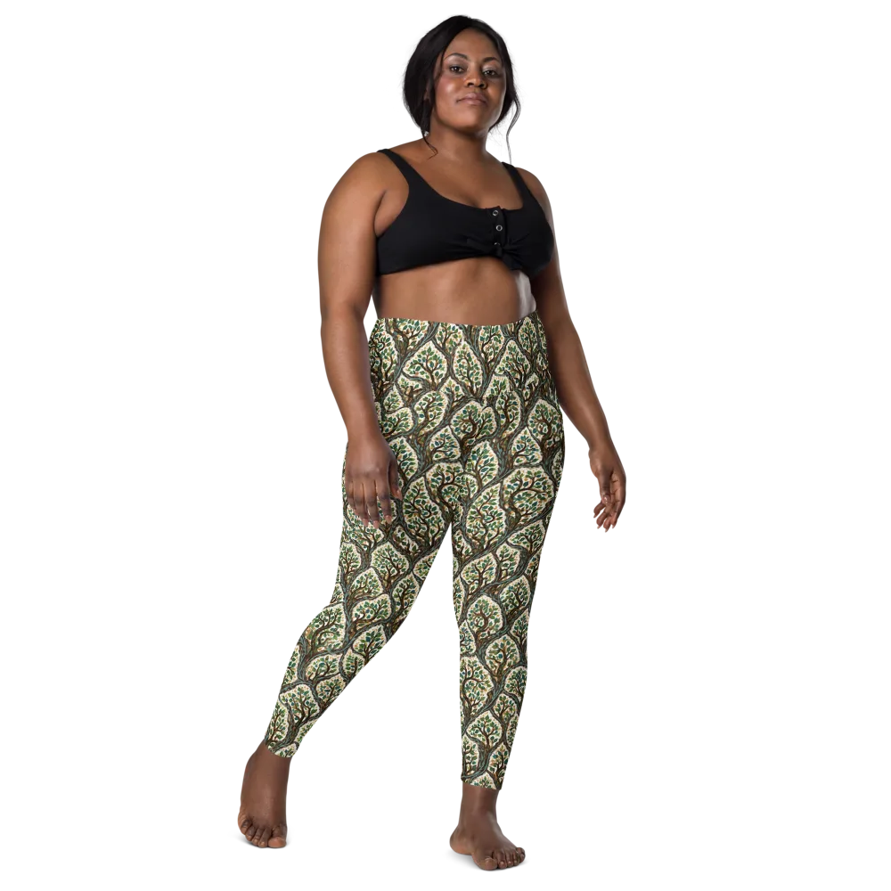 Verdant Filigree on Leggings with Pockets — Front