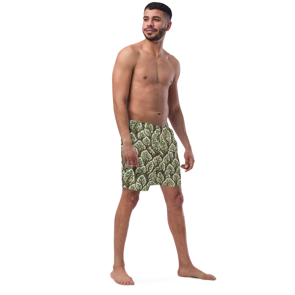 Verdant Filigree on Swim Trunks — Right Front