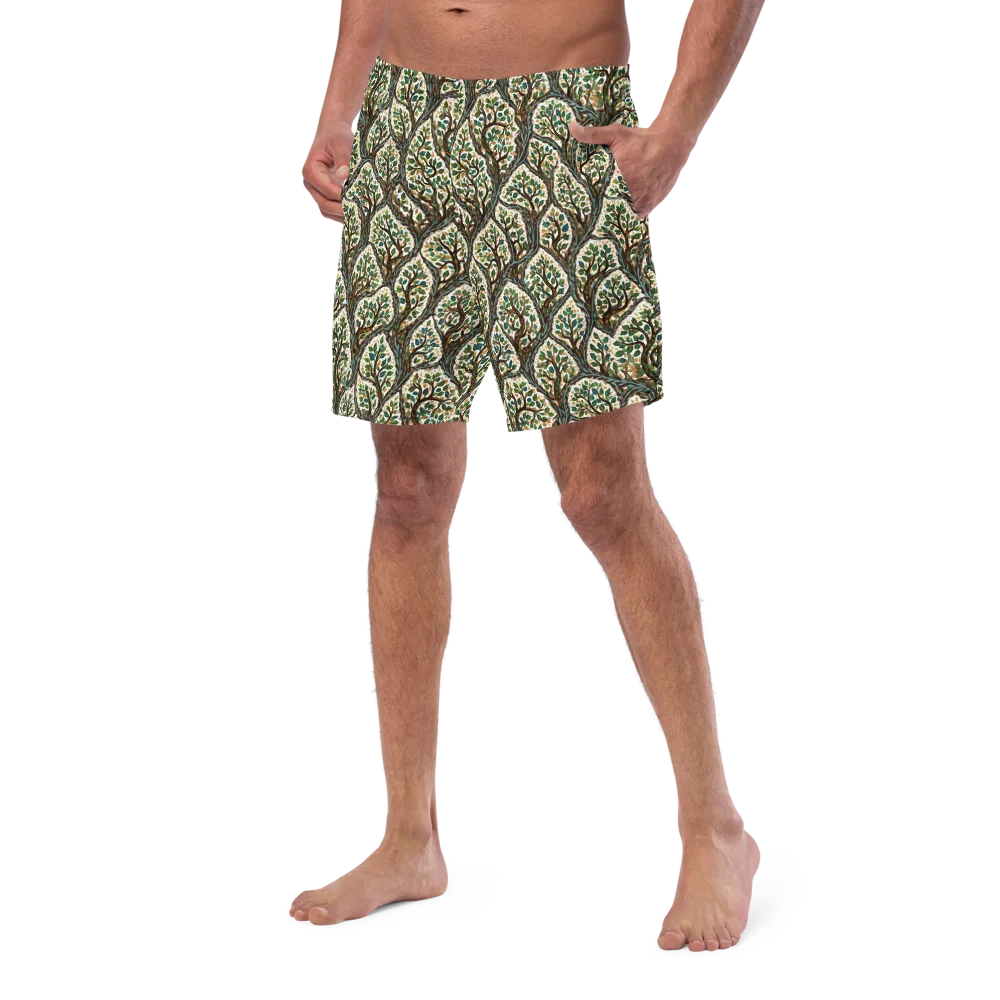 Verdant Filigree on Swim Trunks — Left Front