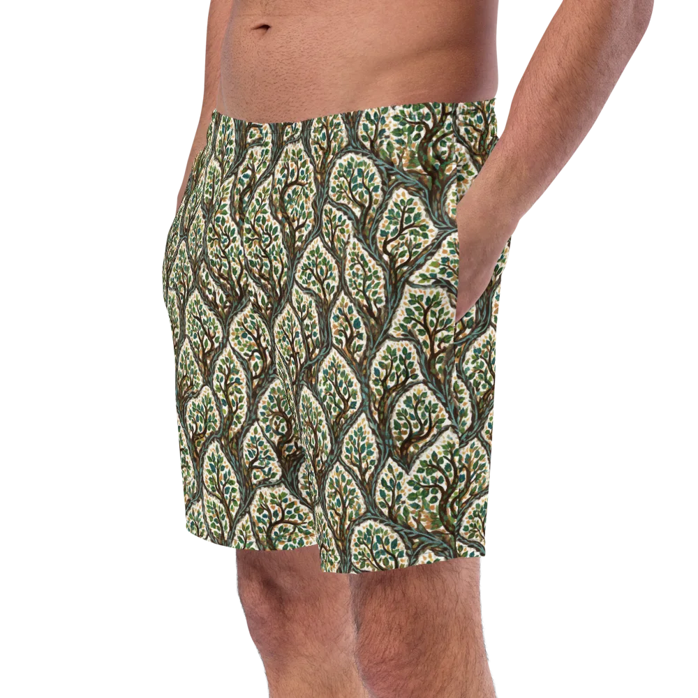 Verdant Filigree on Swim Trunks — Left Front