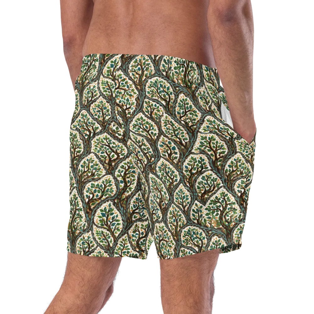 Verdant Filigree on Swim Trunks — Right Back