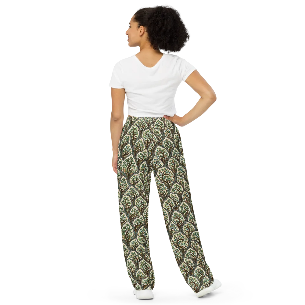 Verdant Filigree on Wide-Leg Pants — Back