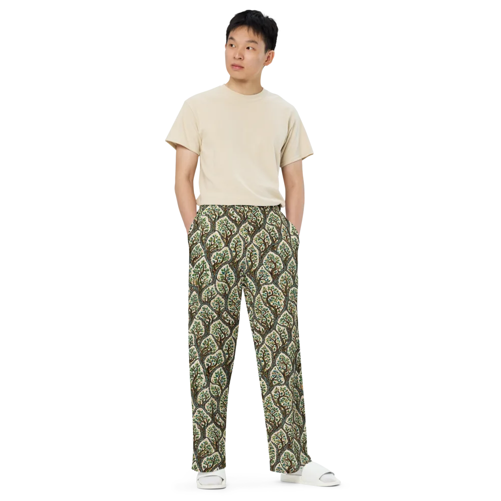 Verdant Filigree on Wide-Leg Pants — Front