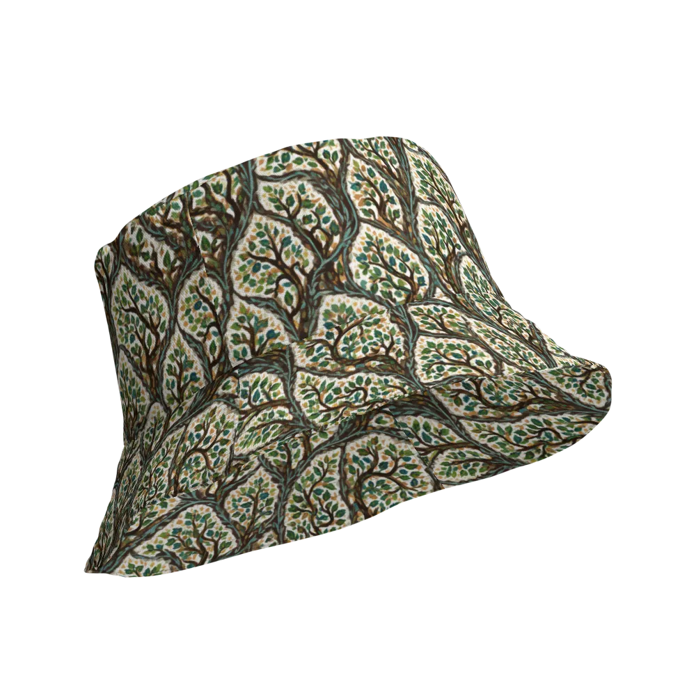 Verdant Filigree on Reversible Bucket Hat — Product details Outside