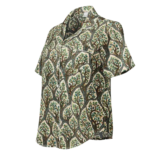 Verdant Filigree on a Women's Short Sleeve Pajama Top