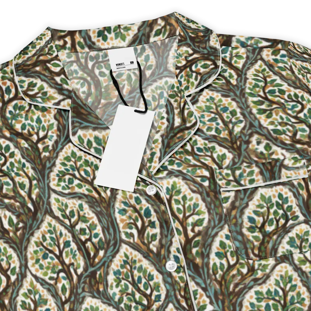 Verdant Filigree on Women's Short Sleeve Pajama Top — Product details