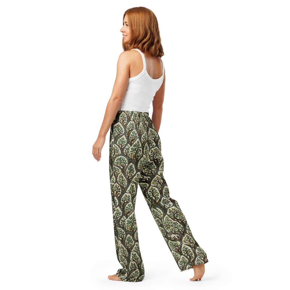 Verdant Filigree on Women's Pajama Pants — Back