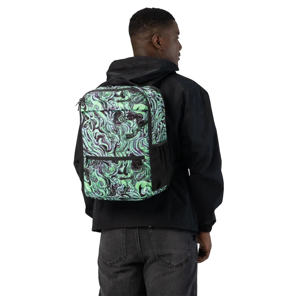 Mint Maelstrom on Utility Backpack — Back