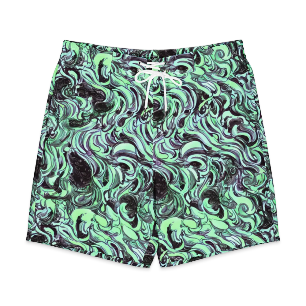 Mint Maelstrom on Men's Board Shorts — Front
