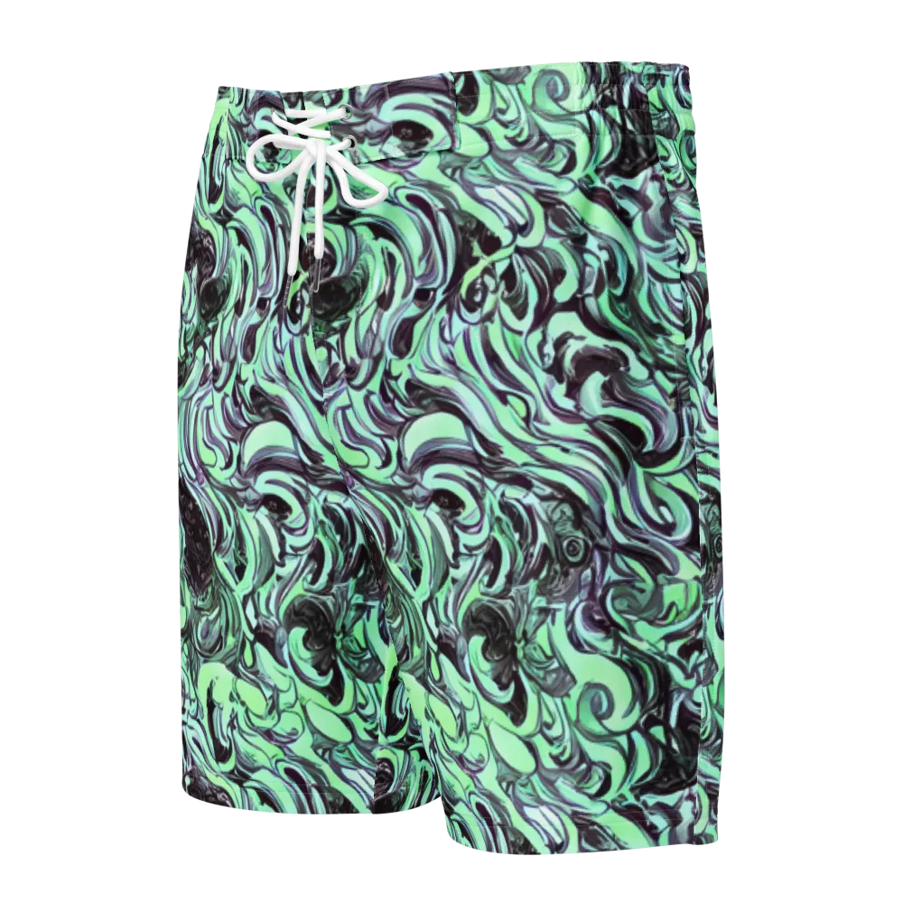 Mint Maelstrom on Men's Board Shorts — Front