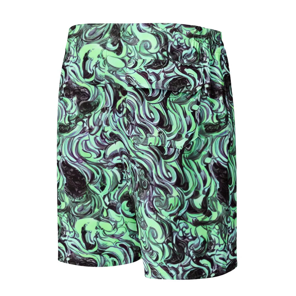 Mint Maelstrom on Men's Board Shorts — Back