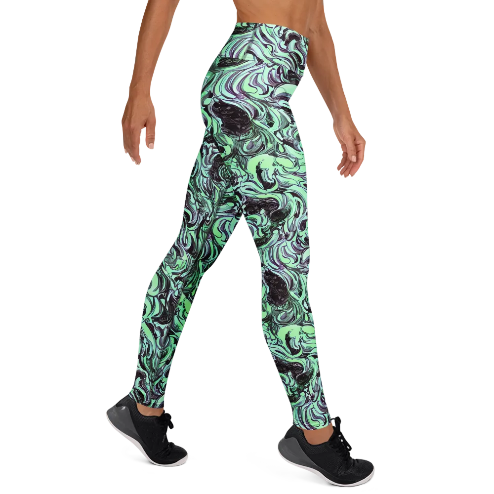 Mint Maelstrom on Yoga Leggings — Right