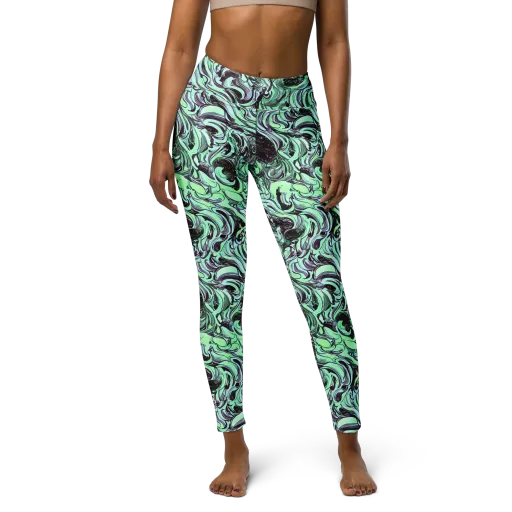 Mint Maelstrom on a Yoga Leggings